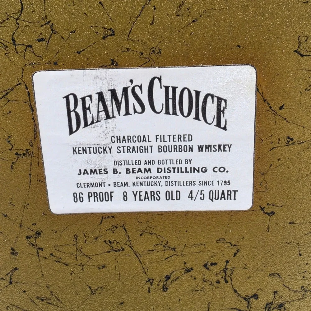 Vintage Jim Beam Choice Rembrandt Night Watch Gold Whiskey Decanter 4/5 Quart*